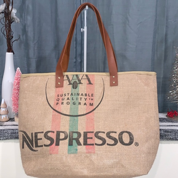 Nespresso Bags Nespresso Jute Tote Bag Poshmark